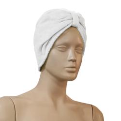 Turban BIELY bambusov frot 1 ks